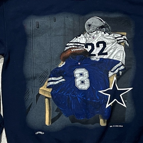 Vintage 90s Dallas Cowboys NFL Football Nutmeg Mills Sports 1990s Sweatshirt - Picture 2 of 3